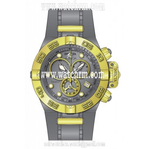 Invicta Subaqua Chronograph Grey Dial Grey Rubber Men's Watch 17208