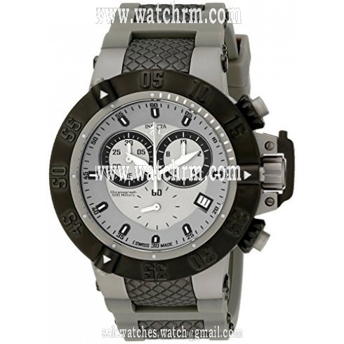 Invicta Subaqua Chronograph Grey Dial Grey Silicone Men's Watch 17214
