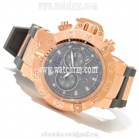 Invicta Subaqua Chronograph Grey Dial Rose Gold-tone Men's Watch 11830