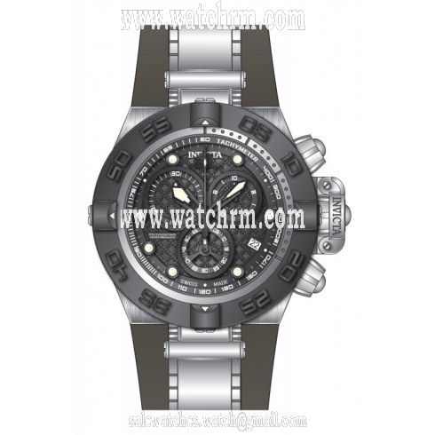 Invicta Subaqua Chronograph Gunmetal Dial Black Polyurethane Men's Watch 16140