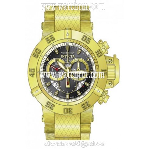 Invicta Subaqua Chronograph Gunmetal Dial Gold Ion-plated Men's Watch 14454