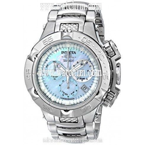Invicta Subaqua Chronograph Light Blue Mother of Pearl Dial Stainless Steel Ladies Watch 17221