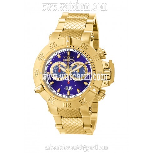 Invicta  Subaqua Chronograph Men's Blue Dial Gold-plated Men's Watch 5404