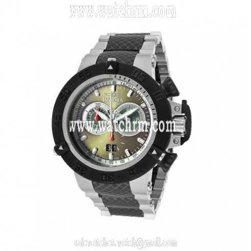 Invicta Subaqua Chronograph Olive Green Dial Two-tone Men's Watch 11584