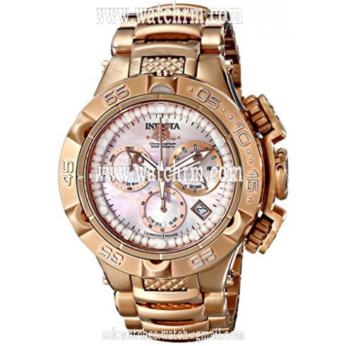 Invicta Subaqua Chronograph Pink Mother of Pearl Dial Rose Gold-plated Ladies Watch 17225