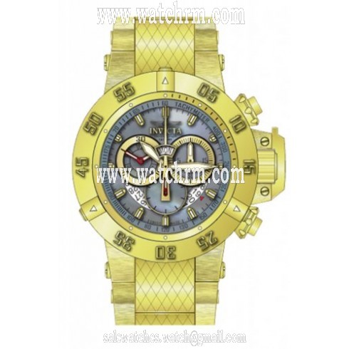 Invicta Subaqua  Chronograph Platinum Dial Yellow Gold-plated Men's Watch 80527