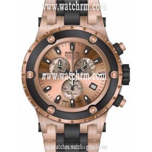 Invicta Subaqua Chronograph Rose Dial Rose Gold Ion-plated Men's Watch 80513