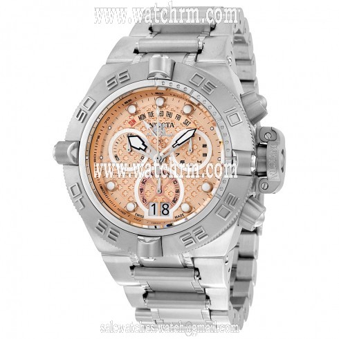Invicta Subaqua  Chronograph Rose Dial Stainless Steel Men's Watch 17605