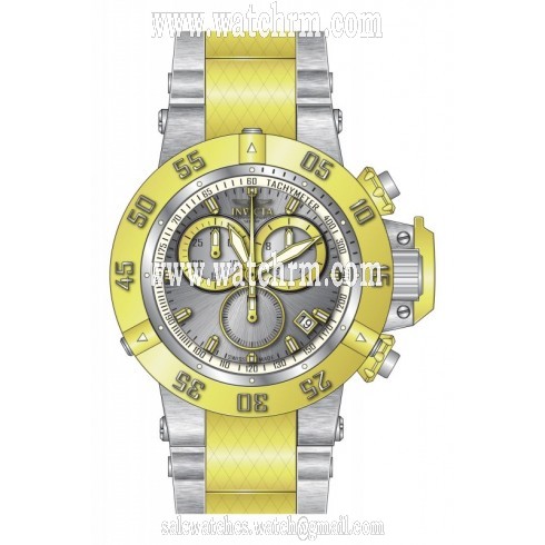 Invicta Subaqua Chronograph Silver and White Dial Two-tone Men's Watch 15947