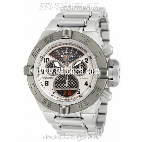 Invicta Subaqua Chronograph Silver Dial Stainless Steel Men's Watch 16307
