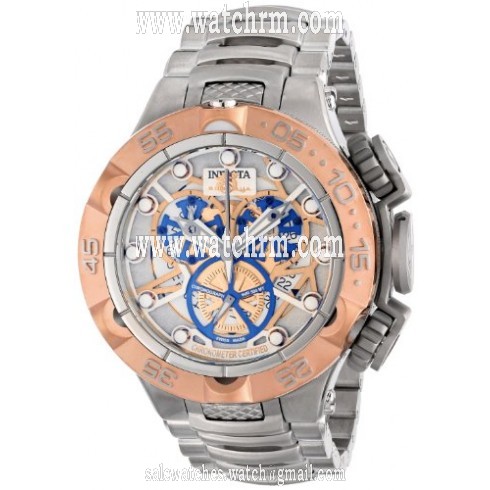 Invicta Subaqua Chronograph Silver Skeleton Dial Stainless Steel Men's Watch 12905