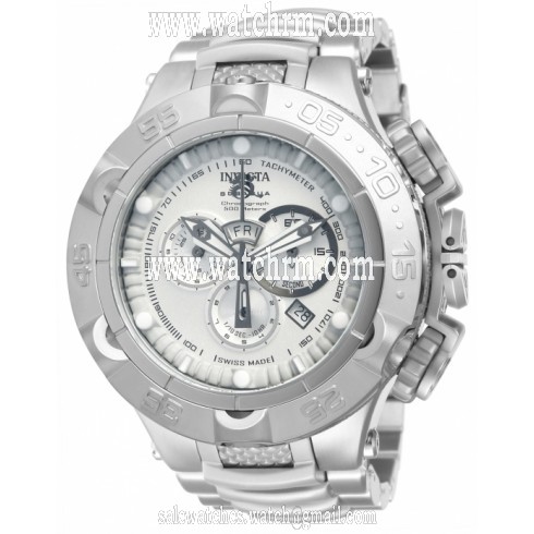 Invicta Subaqua Chronograph Silver-tone Dial Stainless Steel Men's Watch 12886