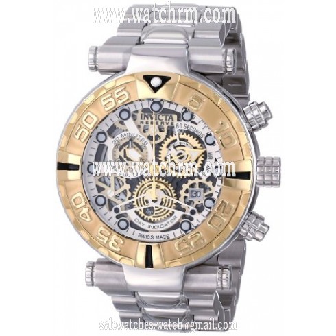 Invicta Subaqua Chronograph Skeleton Dial Stainless Steel Men's Watch 15617