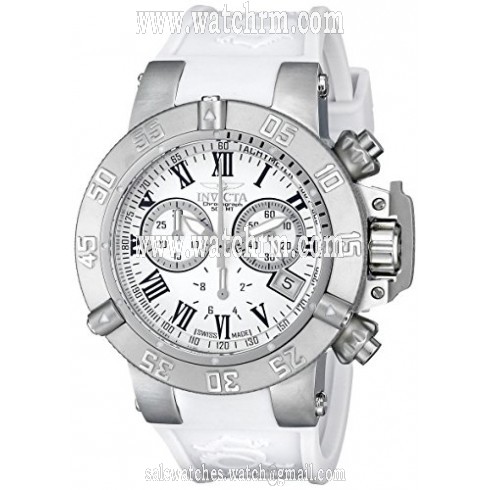 Invicta Subaqua Chronograph White Dialk White Silicone Ladies Watch 16882