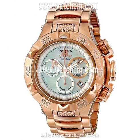 Invicta Subaqua Chronograph White Mother of Pearl Dial Rose Gold-plated Ladies Watch 17224