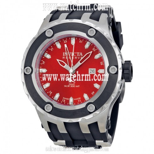 Invicta Subaqua GMT Red Dial Black Polyurethane Men's Watch 80584