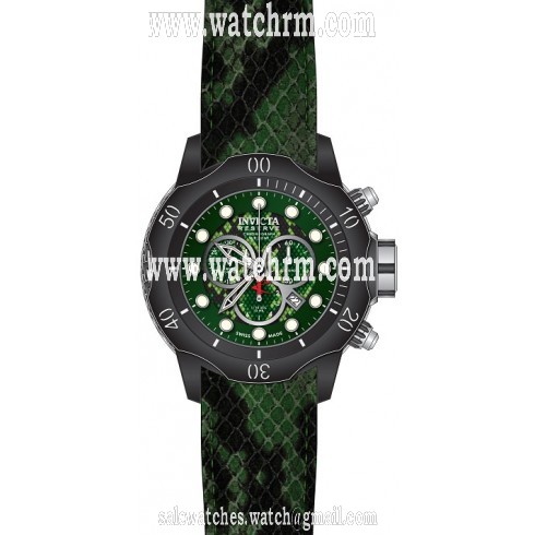 Invicta Subaqua Green and Black Snake Skin Pattern Dial Men's Chronograph Watch 20410