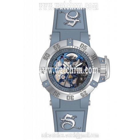 Invicta Subaqua Grey Skeleton Grey Silicone Ladies Watch 17131
