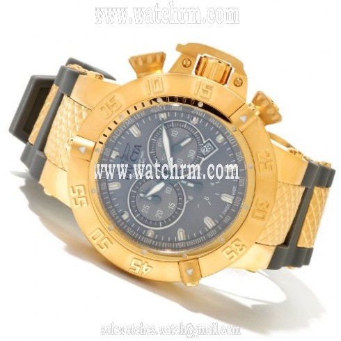 Invicta Subaqua III Chronograph Grey Dial Grey Polyurethane Rubber Men's Watch 11834