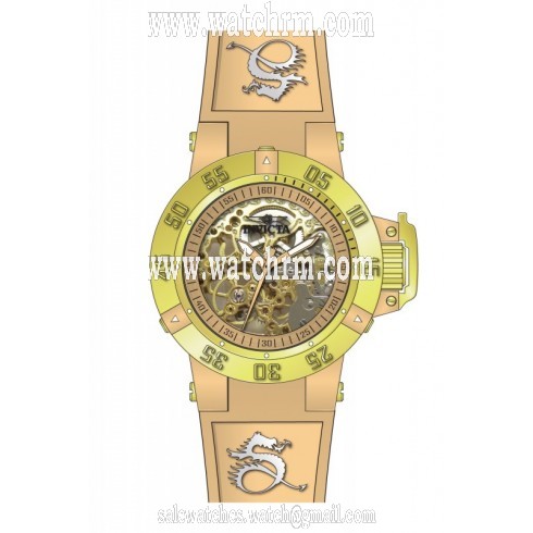 Invicta Subaqua Mechanical Ivory Skeleton Dial Ivory Silicone Ladies Watch 16789