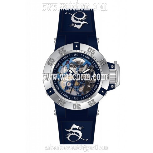 Invicta Subaqua Mechanical Navy Skeleton Navy Silicone Ladies Watch 17135