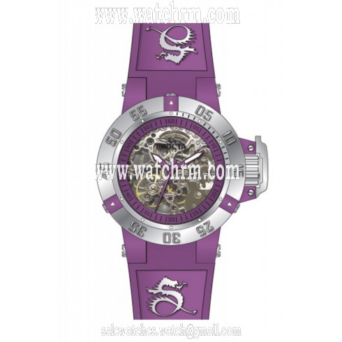 Invicta Subaqua Mechanical Purple Skeleton Dial Purple Silicone Ladies Watch 16783