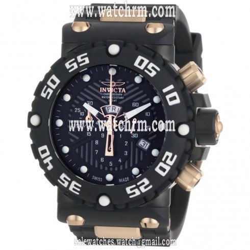 Invicta Subaqua Nitro 18k Rose Gold Plated Chronograph Men's Watch 0655