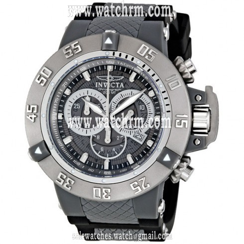 Invicta Subaqua Noma III Chronograph Black Dial Black Polyutherane Men's Watch 0927