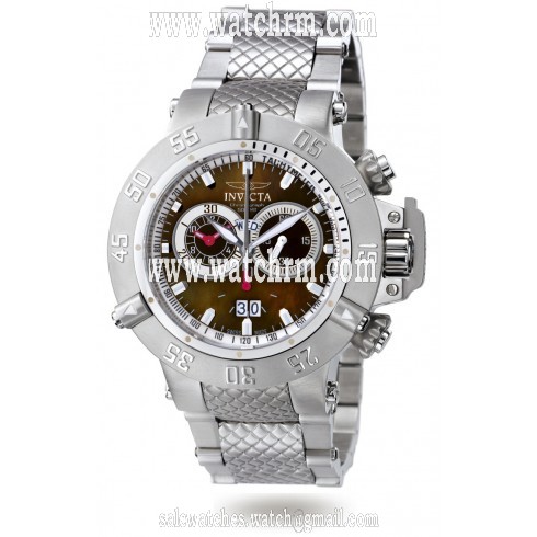 Invicta Subaqua Noma III Chronograph Brown Mother Of Pearl Dial Stainless Steel Men's Watch 4571
