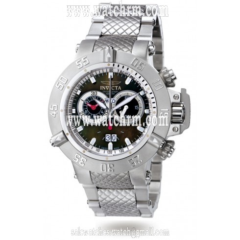 Invicta Subaqua Noma III Chronograph Mother Of Pearl Dial Stainless Steel Men's Watch 4574