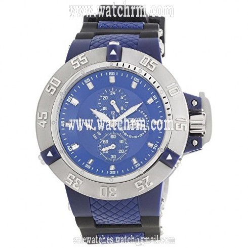Invicta  Subaqua Noma III Multi-Function Blue Dial Black Rubber with Blue Pastic Men's Watch 17114