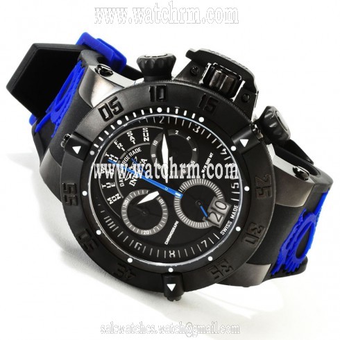 Invicta Subaqua Noma III Swiss Chronograph Black Dial Black PVD Men's Watch 10186