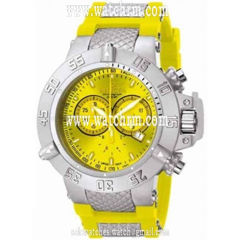 Invicta Subaqua Noma III Swiss Chronograph Yellow Dial Stainless Steel Men's Watch 1377