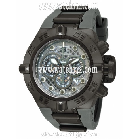 Invicta Subaqua Noma IV Chronograph Grey Cut Out Dial Grey Rubber Men's Watch 11805