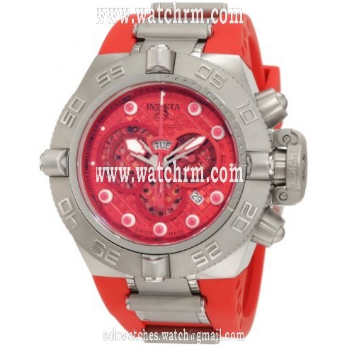 Invicta Subaqua Noma IV Swiss Chronograph Red Dial Stainless SteelMen's Watch 1387