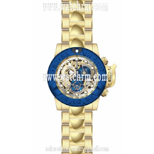 Invicta Subaqua Noma Reserve Chronograph Skeleton Dial Gold-plated Men's Watch 18237