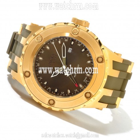 Invicta Subaqua Olive Green Dial Gold-tone Stainless Steel Men's Watch 12039