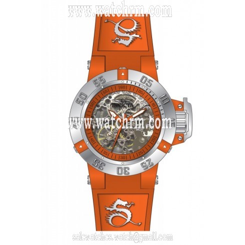 Invicta Subaqua Orange Skeleton Dial Orange Silicone Ladies Watch 16785
