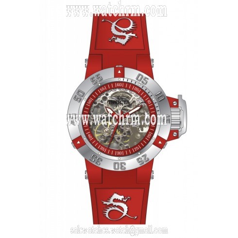 Invicta Subaqua Red Skeleton Dial Red Silicone Ladies Watch 16781