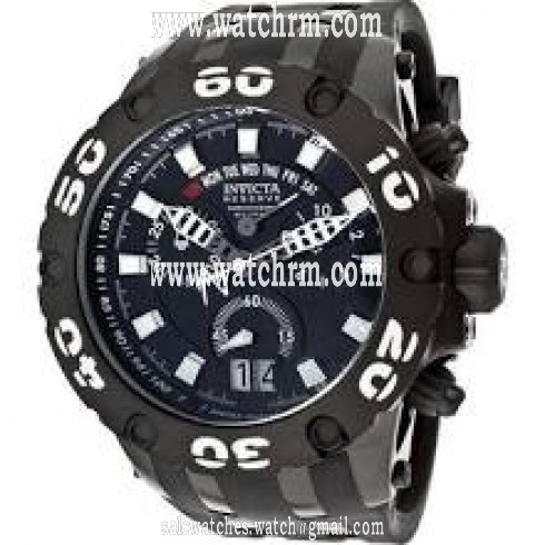 Invicta Subaqua Reserve Black Rubber Quartz Men's Chrono Watch 12347
