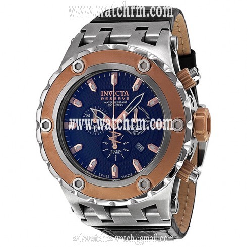 Invicta Subaqua Reserve Chronograph Blue Dial Rose Gold-tone Men's Watch 10080