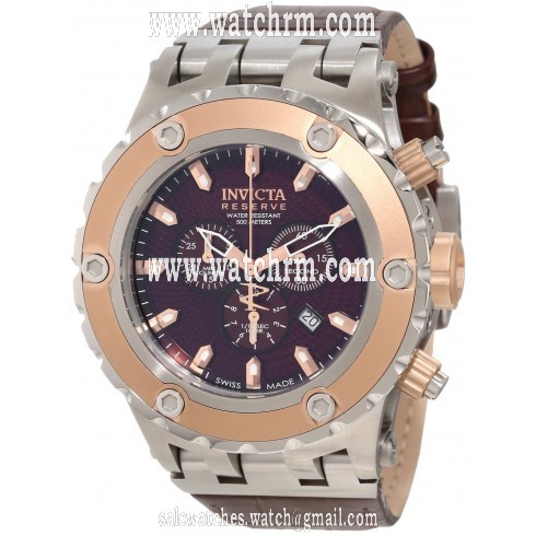 Invicta Subaqua Reserve Chronograph Brown Dial Rose-tone Men's Watch 10083