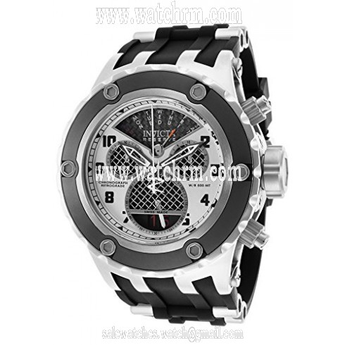 Invicta Subaqua Reserve Chronograph Silver Dial Black Polyurethane Men's Watch 16313