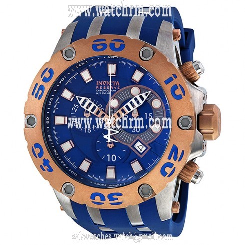 Invicta Subaqua Rose Gold-Tone Blue Dial Chronograph Men's Watch 0910