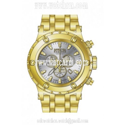 Invicta Subaqua Silver Dial Gold Ion-plated Men's Watch 14508