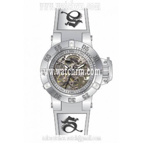 Invicta Subaqua White Skeleton Dial White Silicone Ladies Watch 16786