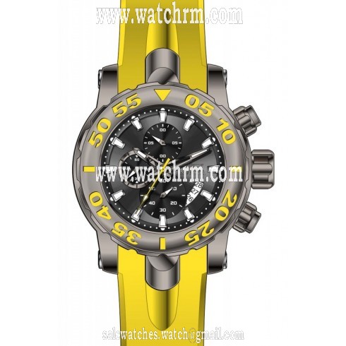 Invicta TI-22 Black Dial Yellow Band Men's Chronograph Watch 20467