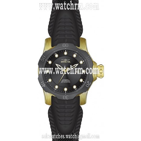 Invicta Venom Automatic Black Dial Black Silicone Men's Watch 19316