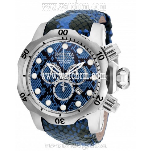 Invicta Venom Black and Blue Dial Men's Chronograph Watch 19002