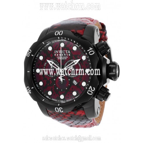 Invicta Venom Black and Red Dial Men's Chronograph Watch 19004